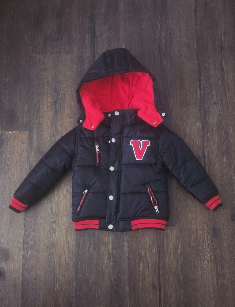 Kids Black and Red Hooded Jacket (NWT)